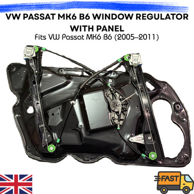 VW Passat B6 Front Right Window Regulator + Door Panel   3CD837462