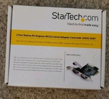 StarTech 2-port PCI Express RS232 Serial Adapter Card w/ 16950 UART - PEX2S953LP