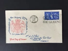GB 1953 4d CORONATION ON ILLUST. FIRST DAY COVER TO TEDDINGTON