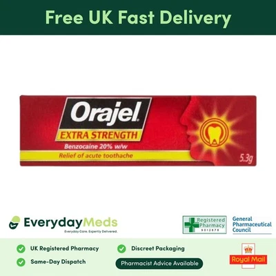 EVERYDAYMEDS Orajel Extra Strength Gel 5.3g | Fast Toothache & Dental Pain Relief