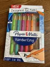 Paper Mate Handwriting Triangular Mechanical Pencil Lead Eraser Refill bonus 5