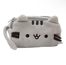 Kawaii Grey Cat Portable Pencil Case And Makeup Bag