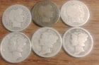 Lot of 6 90% Silver Dimes 3 Barber 3 Mercury Circulated***Nice Lot***