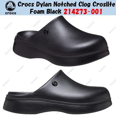 Crocs Dylan Notched Clog Croslite Foam Black 214273-001 Unisex Gr.