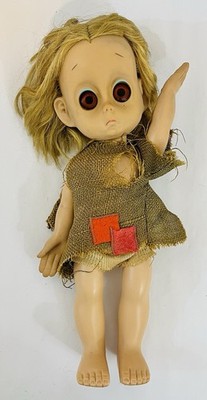 1965 Hasbro Little Miss No Name Doll MISSING TEAR Burlap Dress