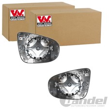 2x VAN WEZEL SPIEGELGLAS BEHEIZBAR passend f&uuml;r VW GOLF TOURAN LINKS+RECHTS