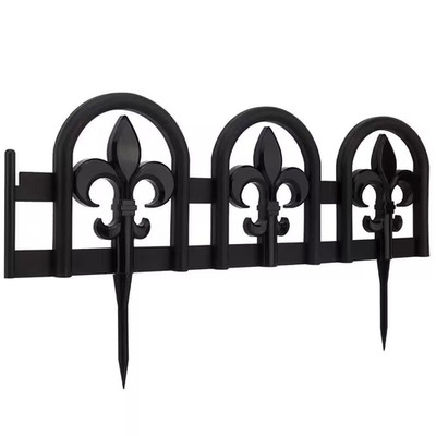20 Ft. L X 5 In. H Black Plastic Garden Decorative Edging, Yard Landscaping Fenc