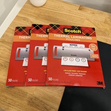  3 Pk Scotch Matte Thermal Laminating Pouches Letter Size 150-Pack Ultra Clear