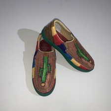 Twisted X Shoes Kids Size 4 Multicolor Serape Cactus Moccasin Slip On Casual