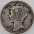 1931S Mercury Dime
