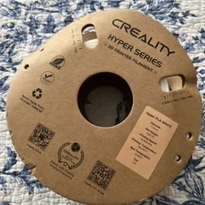 Creality PLA Filament 1.75mm Hyper PLA 3D Printer Filament 0.5 Lb White Remnant