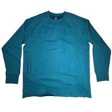 NWT Kirkland Signature Women's Teal Cozy Fleece Sweatshirt Pullover Size Small