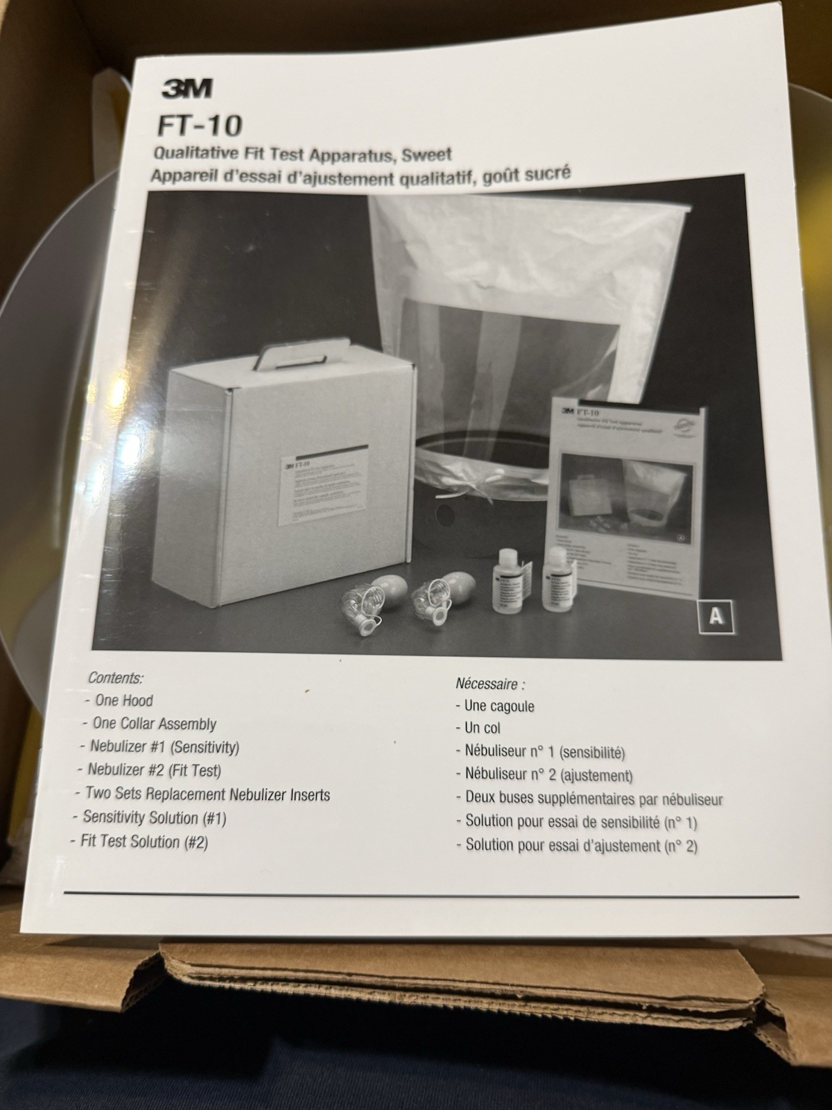 3M FT-10 Qualitative Respirator Protection Fit Test Kit, Sweet Solution