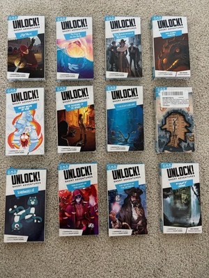 Unlock! Short Adventures Lot of 12 Escape Room games, Sherlock Holmes
