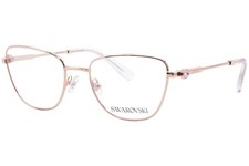 Swarovski SK1018 4014 Eyeglasses Frame Women's Rose Gold Full Rim Cat Eye 53mm