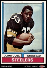 1974 Topps #13 John Fuqua Steelers Morgan St 6 - EX/MT