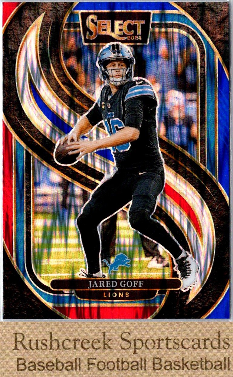 Jared Goff Red Blue Prizm Shock #123