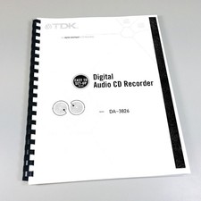 TDK DA-3826 4X Digital Audio CD Recorder manual