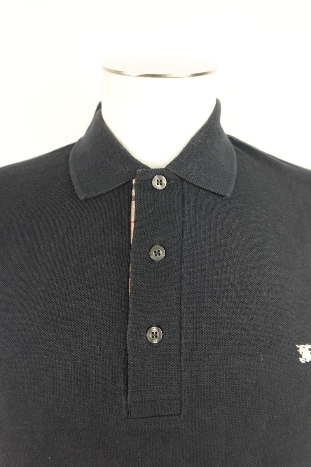 BURBERRY POLO SHIRT MEN'S SIZE XL T-SHIRT MAN ITALY COTTON VINTAGE SLIM FIT thumbnail 2