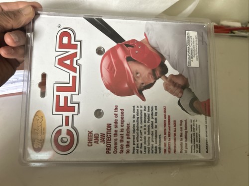 Markwort Batter's Helmet C-Flap Face Protector Baseball Softball White RHB NEW - Afbeelding 7 van 10