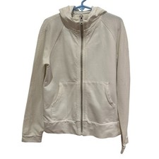 Moncler Kids White Hooded Zip Jacket Size 12 Made in Italy Authentic