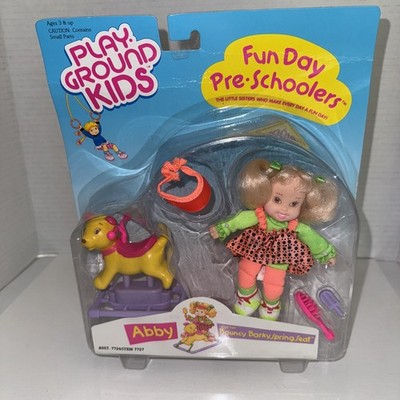 Vintage ERTL Play-Ground Kids Fun Day Preschoolers Abby With Bouncy Barky Seat!