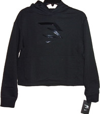 NIKE Girl's Long Sleeve "3 Brand" Hoodie BLACK Size: X-Large NWT 45