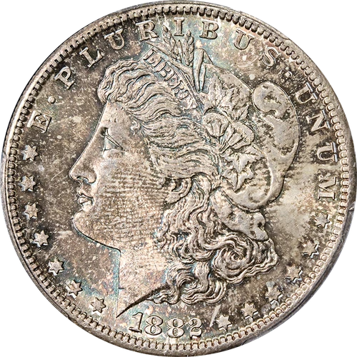 1882-S Morgan Silver Dollar PCGS MS64 - Toning