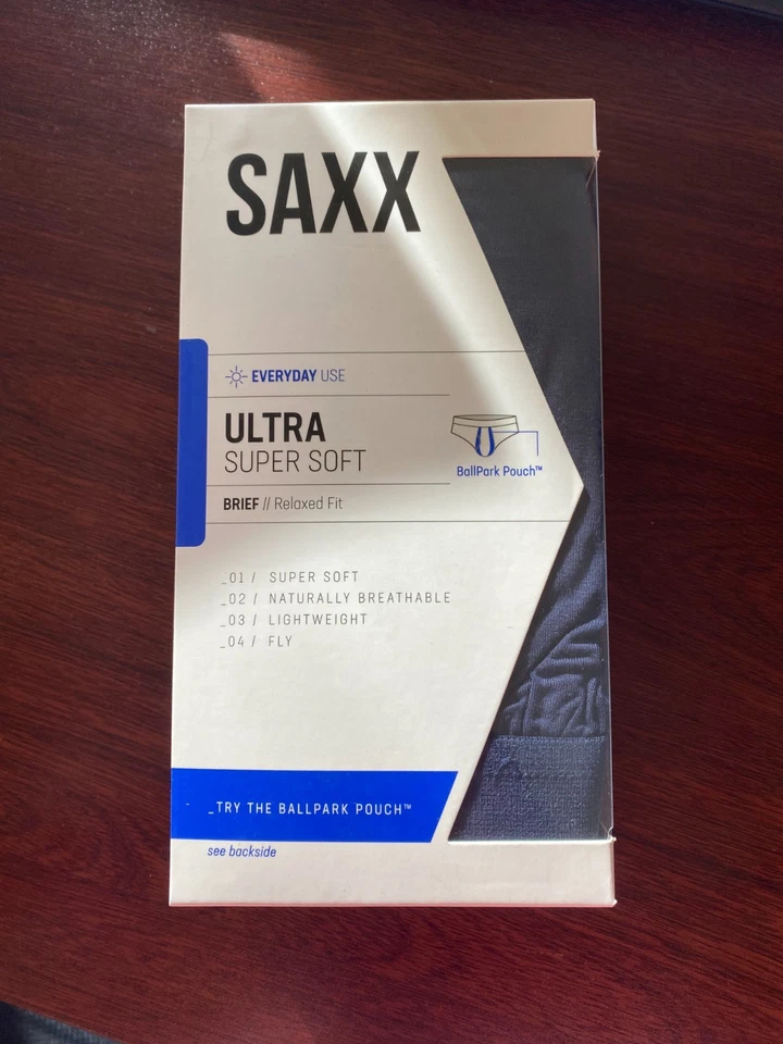 Hombres SAXX Ultra Fly Súper Suave BRIEFS "Azul Marino" XXLarge Foto 2 de 3