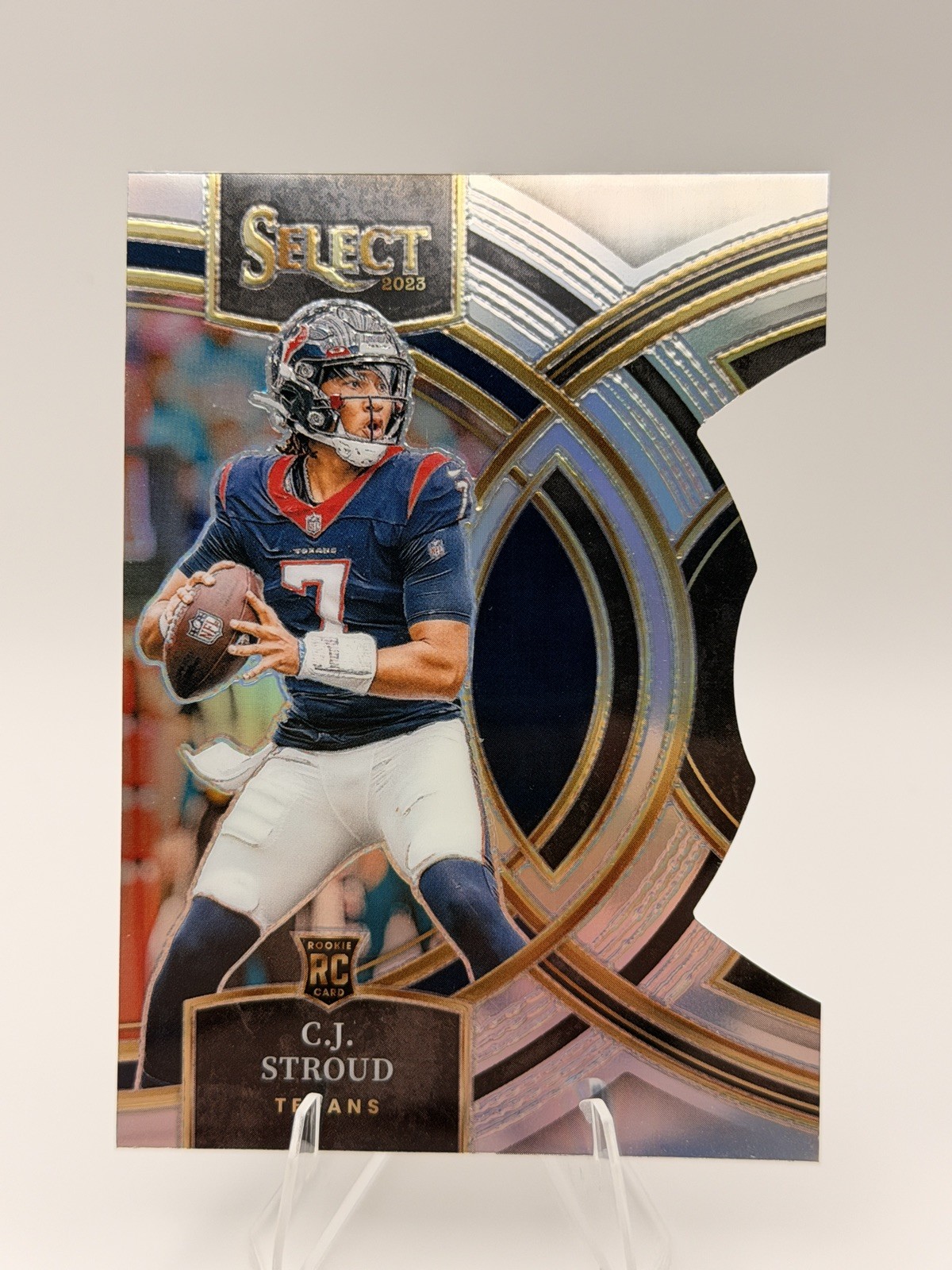 2023 Panini Select - Premier Level C.J. Stroud #183 Silver Prizm Die-Cut (RC)