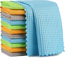 AIDEA Microfiber Glass Cleaning Cloth 12PK, Lint Free Cloth Polishing Cleaning R