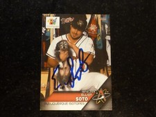 ELLIOT SOTO SIGNED BASEBALL CARD 2019 ALBUQUERQUE ISOTOPES AUTOGRAPHED ROCKIES