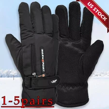 Mens Winter Thermal Warm Waterproof Ski Snowboarding Driving Work Gloves Mitten