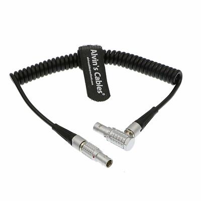Timecode Coiled Cable 5 Pin to 5 Pin Male for Sound Devices ZAXCOM DENECKE XL-LL