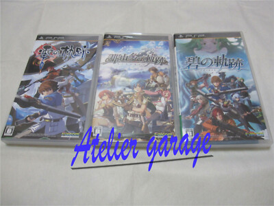 USED Sony PSP The Legend of Heroes Zero no+Ao no+Nayuta no Kiseki 3 Set Japanese