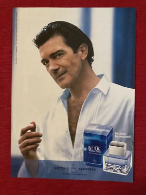 Antonio Banderas Blue Seduction Cologne 2007 print Ad Promo - great to Frame!