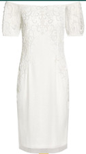 Adrianna Papell Women's Off Shoulder Beaded Dress Size 10