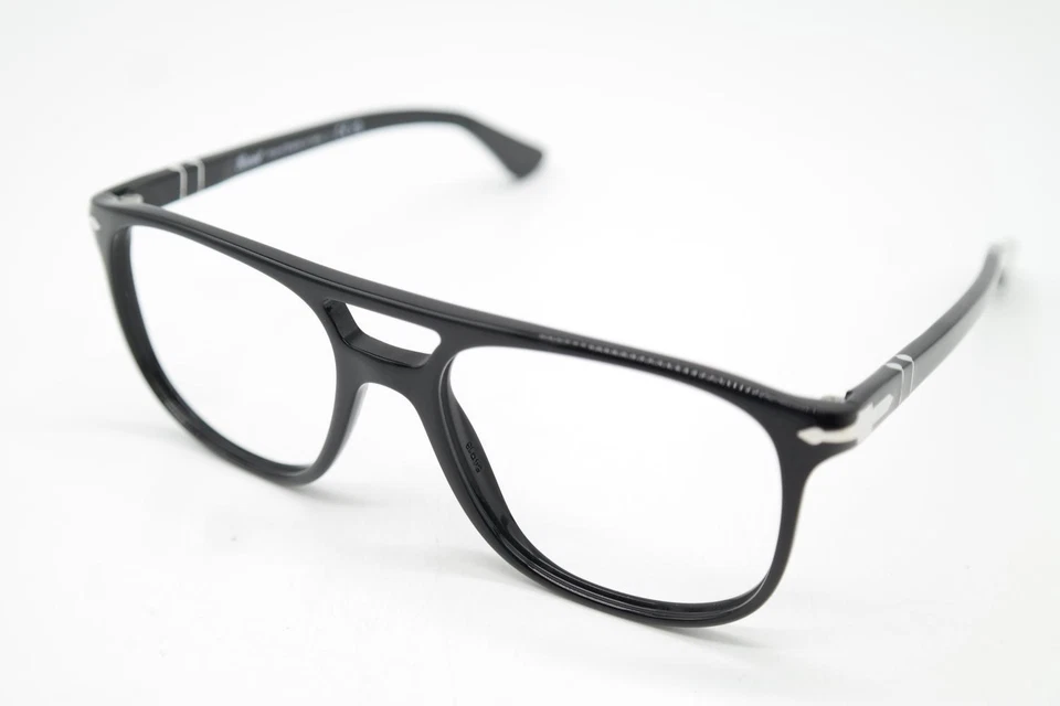 Brille Persol GRETA 3329-V Schwarz Silber Oval Brillengestell eyeglasses Neu - Bild 3 von 4