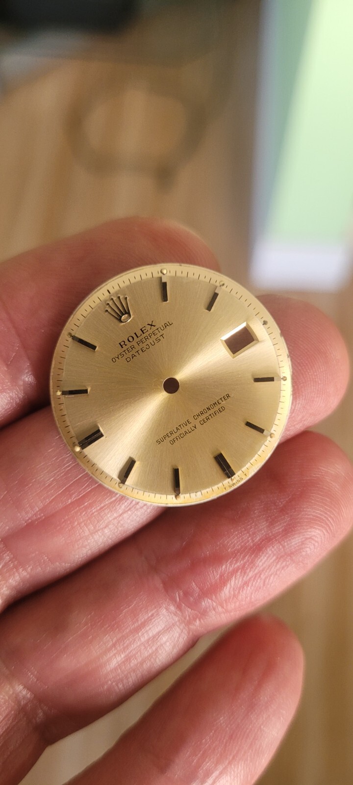 Rolex Datejust 36mm Stainless Steel 1601 Champagne Tropical Dial