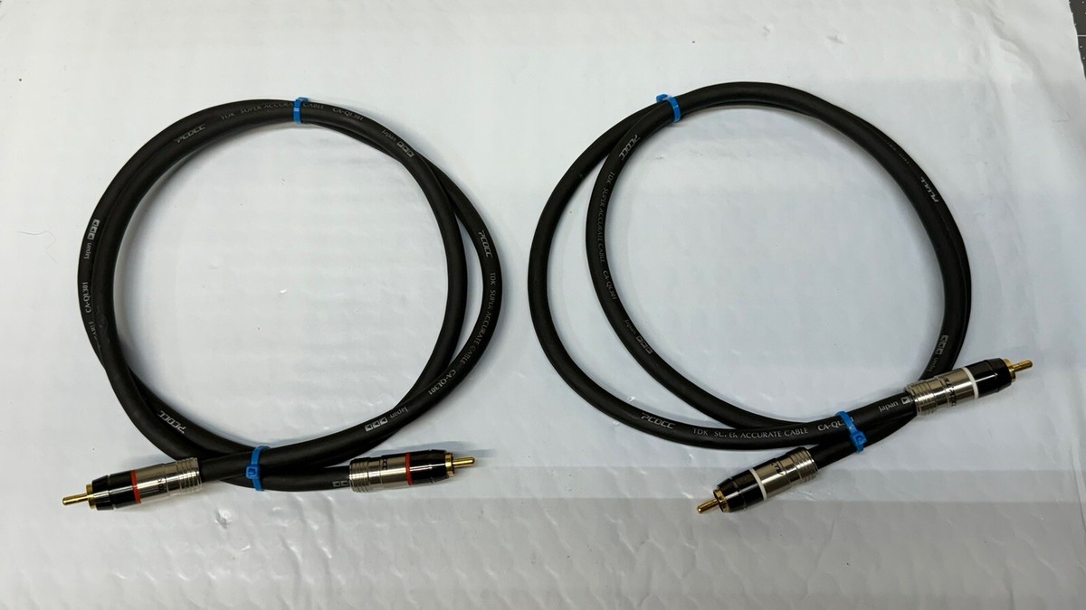 2X TDK CA-QL301 SUPER ACCURATE CABLE BLACK INTERCONNECT CABLE 42 
