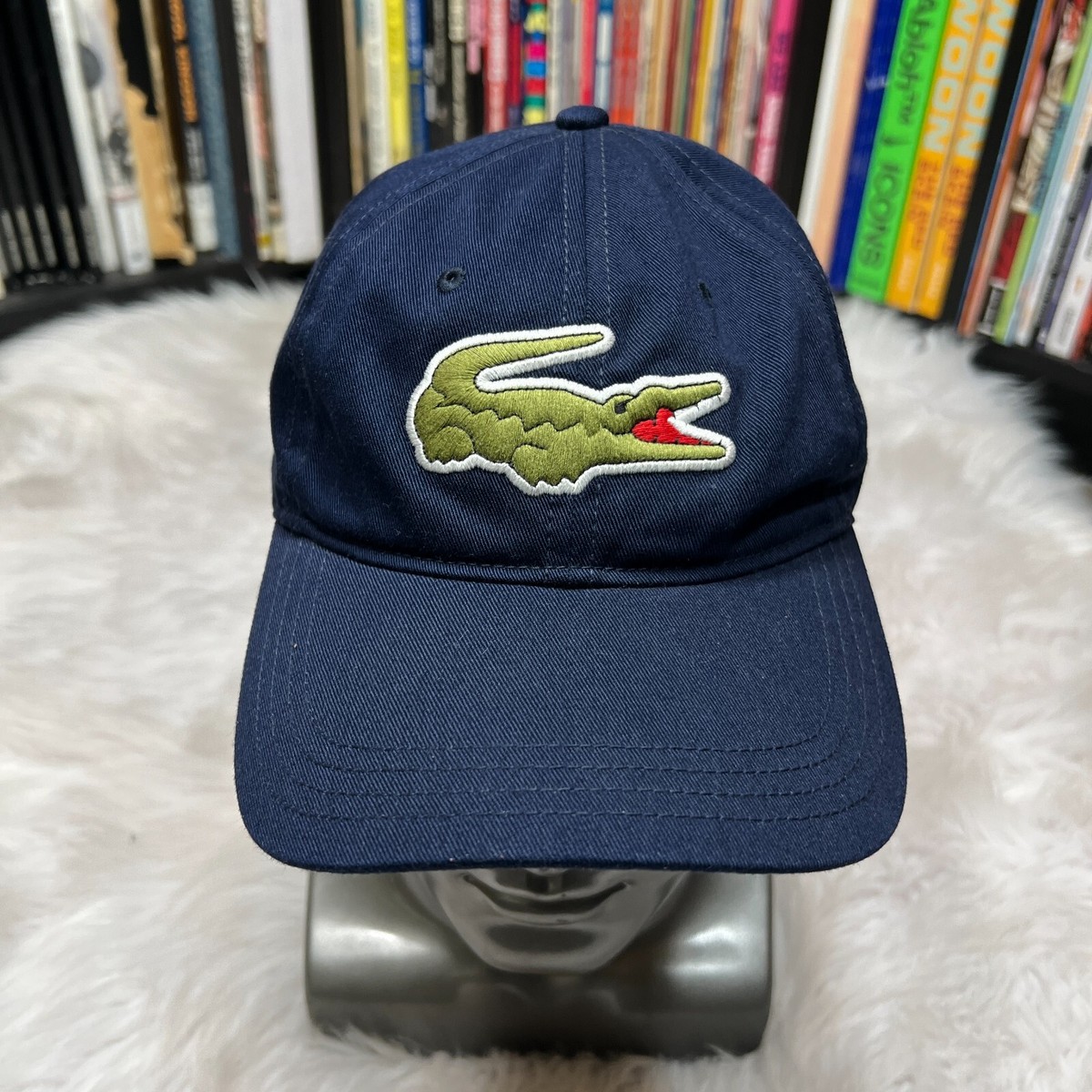 LACOSTE BIG CROC DAD HAT / LACOSTE HAT NAVY | eBay