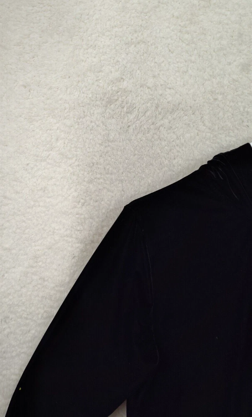 PALM ANGELS Maglione donna New York & Company piccolo nero velluto manica lunga felpa zip intera