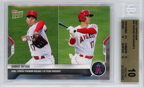 2021 TOPPS NOW MLB #30 SHOHEI OHTANI BREAKS 118 YEAR DROUGHT - BGS PRISTINE 10