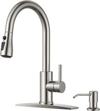 Llave De Agua Para Cocina Con Rociador Extraible Grifos Fregadero Lavamanos Ba  