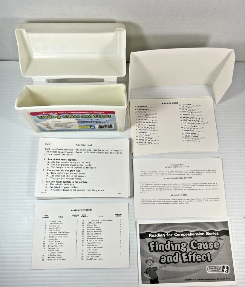 Reading for Comprehension 400 Lesson Cards in Bundle of 10 Containers GR2-5 1990 - Image 2 of 4