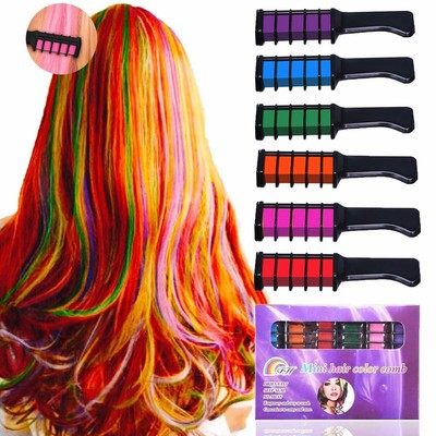 New Hair Chalk Comb Temporary Bright Hair Color Dye For ...