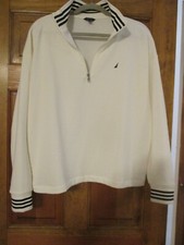 Nautica - Ladies 1/2 Zip, Pullover Sweatshirt, Marshmallow - Large - NEW w/tag 