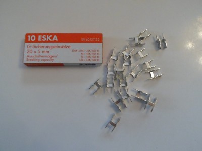 ESKA G-Fuse Flink 3.15A 250V 5x20mm *10pcs**brackets**NOS*