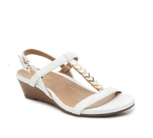 vionic white wedge sandals