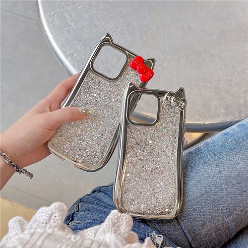 Bling Kawaii Case for IPhone 11 12 13 14 15 16 Plus Promax Shockproof Bow Tie - 第 4/15 張圖片